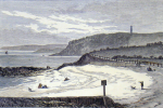 Boase Smith, William J. (1842-1896): Bathing Beach at Gyllyngvase, signed, wood engraving, 12 x 18 cms. Presented by Jo Willis in memory of her father, Dr John Deeble.