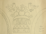 Williams, Marjorie (nee Murray 1880-1961): Design from Ravenna Mosaics, pencil on paper, 34 x 27.8 cms. Presented by Dr Mariella Fischer-Williams.