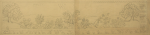 Williams, Marjorie (nee Murray 1880-1961): Design done in filoselle concoted from details in tapestries in Sens, Beaune and Beauvais cathedrals, pencil on paper, 20 x 65 cms. Presented by Dr Mariella Fischer-Williams.