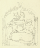 Williams, Marjorie (nee Murray 1880-1961): Nativity scene - a dove returning to Noah on reverse, pencil on paper, 24 x 19 cms. Presented by Dr Mariella Fischer-Williams.