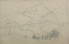 Williams, Marjorie (nee Murray 1880-1961): Copy of a print of The Great Wall of China, signed and dated 1947-1948, pencil on paper, 31 x 45 cms. Presented by Dr Mariella Fischer-Williams.