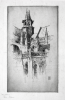 Williams, Marjorie (nee Murray 1880-1961): Flying buttresses, Ypres, Belgium, signed and dated 1911, etching, 33 x 25 cms. Presented by Dr Mariella Fischer-Williams.