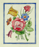 Williams, Marjorie (nee Murray 1880-1961): Flower Design No.1, watercolour and ink, 22.7 x 18.2 cms. Presented by Dr Mariella Fischer-Williams.