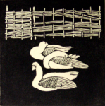 Gaskin, Arthur Joseph ARE RBSA (1862-1928): The watcher, signed and dated 1926, inscribed to Lady Williams, wood engraving, 19.3 x 13.5 cms. Presented by Dr Mariella Fischer-Williams.