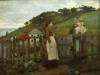 Tuke, Henry Scott, RA RWS (1858-1929): A Morning Gossip, signed and dated 1885, oil on panel, 27 x 34 cms. Purchased with grants from the MLA/V&A Purchase Grant Fund and The Art Fund.