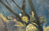Atkins, Ray (born 1937): Study at Falmouth Docks - Night, oil on board, 45.5 x 71 cms. Presented by the artist in 2008.