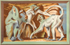 Feibusch, Hans (1898-1998): Monkeys, printer: The Baynard Press For Schools Ltd, lithograph, 49.5 76.2 cms. Purchased with funding from the Heritage Lottery Fund, Darwin 200. © The Werthwhile Foundation.
