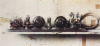 Galicia, Cesar (born 1957): Radio, 2003, printer: Stoneman, Hugh (1947-2005), publisher: Galicia, Cesar (born 1957), colour separation photogravure, 10.3 x 72 cms. The Art Fund Hugh Stoneman Archive.
