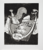 Hilton, Mathew: Second, printer: Stoneman, Hugh (1947-2005), signed and dated 1991, etching (printer's proof), 49 x 50 cms. The Art Fund Hugh Stoneman Archive.