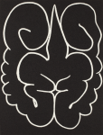 Randall Page, Peter (born 1954): Walnut V 5 in Roman numerals, printer: Stoneman, Hugh (1947-2005), signed and dated 2000, linocut (B.A.T), 33.3 x 26 cms. The Art Fund Hugh Stoneman Archive
 We will credit the artist at all times.