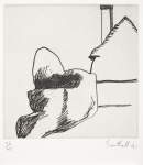 Southall, Andrew: From Black and White of Brick and Bark, printer: Stoneman, Hugh (1947-2005), publisher: The Print Centre, signed and dated 1991, etching (number 23 of an edition of 35), 45.5 x 38.2 cms. The Art Fund Hugh Stoneman Archive
 We will credit the artist at all times.