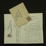 Hemy, Charles Napier RA RWS (1841-1917): Three letters regarding 'Off Shore Fishermen' sale in an envelope to Henry Herbert Hett, signed and dated 1890 to 1897, letter, 18 x 22.7 cms. Purchased from Lieutenant Commander K.S.Hett RN in 2008.