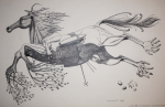 Woodroffe, Patrick (1940-2014): Aerodynamic Horse, signed and dated 1963, inscribed from M/9 