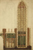 Hemy, Charles Napier RA RWS (1841-1917): Study of decorations for church produced at William Morris's Queen Square Stained Glass Workshop, watercolour and pencil, 56.5 x 39 cms.