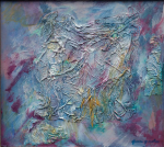 Gardner, Grace (1920-2013): Frost, signed and dated 2007, oil and paper collage on board, 26 x 29 cms. The Grace Gardner Gift.