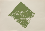 Flanagan, Barry RA (1941-2009): Untitled, signed and dated 1976, linocut (3 of an edition of 40), 38.4 x 49.5 cms. Given by Mrs Naomi G. Weaver through the Art Fund.