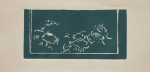 Flanagan, Barry RA (1941-2009): Untitled, signed and dated 1976, linocut (91 of an edition of 100), 8.5 x 38.2 cms. Given by Mrs Naomi G. Weaver through the Art Fund.