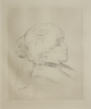 Renoir, Pierre-Auguste (1841-1919): Berthe Morisot (1841-1895), 1892, etching, 26.5 x 32 cms. Given by Mrs Naomi G. Weaver through the Art Fund.