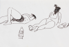 Markey, Danny (born 1965): Sketchbook, signed and dated 1993 (June), pencil and ink, 15.5 x 11 cms. Bequeathed by Mr Michael Nicholson. Bequest.