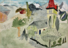 Early, Tom (1914-1967): Village in Switzerland 2, 1949, ink and wash on paper, 25.5 x 35.5 cms. Presented by the artist's widow, Mrs Eunice Campbell.