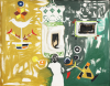Early, Tom (1914-1967): Settembrini's dream - Les Mythes Africains, signed and dated 1964, oil and mixed media collage on canvas, 71 x 91 cms. Presented by the artist's widow, Mrs Eunice Campbell.