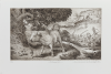 Woodroffe, Patrick (1940-2014): The Runaway Bull, signed and dated 1985, inscribed '13/50 drawn, etched and printed by Patrick Woodroffe', etching, 22.5 x 39 cms.
