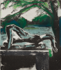 Abrahams, Ivor RA (1935-2015): Arcadia Suite, printer: Stoneman, Hugh (1947-2005), publisher: Bernard Jacobsen, signed and dated 1990, etching with hand colouring (Artists's Proof), 52 x 45 cms. Presented by Professor Ivor Abrahams and Evelyne Abrahams through the Art Fund.
