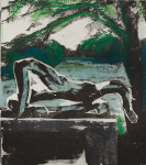 Abrahams, Ivor RA (1935-2015): Arcadia Suite, printer: Stoneman, Hugh (1947-2005), publisher: Bernard Jacobsen, signed and dated 1990, etching with hand colouring (Artists's Proof), 52 x 45 cms. Presented by Professor Ivor Abrahams and Evelyne Abrahams through the Art Fund.
