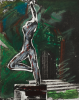 Abrahams, Ivor RA (1935-2015): Arcadia Suite, printer: Stoneman, Hugh (1947-2005), publisher: Bernard Jacobsen, signed and dated 1990, etching with hand colouring (Artist's Proof), 52 x 45 cms. Presented by Professor Ivor Abrahams and Evelyne Abrahams through the Art Fund.