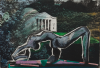Abrahams, Ivor RA (1935-2015): Arcadia Suite, printer: Stoneman, Hugh (1947-2005), publisher: Bernard Jacobsen, signed and dated 1990, etching with hand colouring (Artists's Proof), 45 x 52 cms. Presented by Professor Ivor Abrahams and Evelyne Abrahams through the Art Fund.