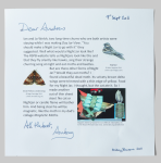 Penrose, Antony (born 1947): Letter from Penrose re. 'Night Jar', signed and dated 9 September 2011, letter with illustrations, 21 x 21 cms. New Expressions 2 supported by MLA Renaissance South West and the National Lottery through Grants for the Arts. Commission.