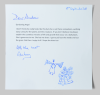 Penrose, Antony (born 1947): Letter from Penrose - re. 'Gardening Angel', signed and dated 18 September 2011, letter with illustrations, 21 x 21 cms. New Expressions 2 supported by MLA Renaissance South West and the National Lottery through Grants for the Arts. Commission.