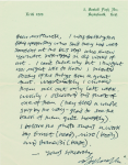 Lanyon, Andrew (born 1947): Letter from Lanyon - 'Dear Mr Penrose, I was talking to a friend yesterday', signed, letter and photograph, letter: 18 x 13.5 cms,  photograph: 15.3 x 9 cms. New Expressions 2 supported by MLA Renaissance South West and the National Lottery through Grants for the Arts. Commission.