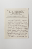 Lanyon, Andrew (born 1947): Letter from Lanyon - 'We have a device here which has for years been confused with a clock', signed, letter, 12.8 x 10.4 cms. New Expressions 2 supported by MLA Renaissance South West and the National Lottery through Grants for the Arts. Commission.