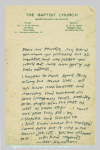 Lanyon, Andrew (born 1947): Letter from Lanyon - 'My friend whom you purchased the 3D inquisitive carp was positive you would not mind him giving me their address', letter, 20.8 x 13.4 cms. New Expressions 2 supported by MLA Renaissance South West and the National Lottery through Grants for the Arts. Commission.