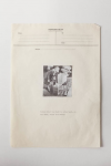 Lanyon, Andrew (born 1947): Memo: 'notice that the lady is also bent, at the neck, waist and wrist', letter with image, 29 x 21.5 cms. New Expressions 2 supported by MLA Renaissance South West and the National Lottery through Grants for the Arts. Commission.