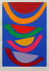 Frost, Sir Terry RA (1915-2003): Swing on blue, signed, silkscreen (6 of an edition of 150), 61.5 x 45.5 cms. Bequeathed by Margaret Whitford through the Art Fund. Bequest.