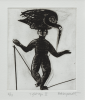 Jarrett, Clare (born 1952): Tightrope II, signed, drypoint (2 of an edition of 10), 39.9 x 33.4 cms. Bequeathed by Margaret Whitford through the Art Fund
 We will credit the artist at all times. Bequest.