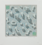 Krokfors, Kristian (born 1952): Plan, signed and dated 1995, screenprint (24 of an edition of 70), 25.7 x 24 cms. Bequeathed by Margaret Whitford through the Art Fund
 We will credit the artist at all times. Bequest.