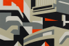 Catherall, Paul (born 1967): South Bank, signed and dated 2008, linocut (54 of an edition of 75), 19 x 37.5 cms. Bequeathed by Margaret Whitford through the Art Fund. Bequest.