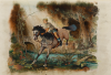 Watson, Keith Lovet (1929-2017): Tony Betts on Betsy, signed and dated 1965, watercolour and gouache on paper, 33.7 x 48 cms. Presented by the artist.