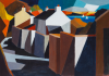 Lyons, Philip (born 1955): Summer Evening, Feock, signed, acrylic on board, 21.3 x 30 cms. Presented by Ashton, Dr P. M. E.