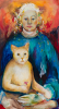 Gardner, Grace (1920-2013): What have I wrought?, signed and dated 2005, oil on board, 52.5 x 29 cms. Presented by Gardner, Grace. Bequest.