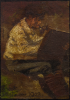 Dartmoor, Brock: A sea man, signed and dated 1902, oil on board, 12.5 x 9 cms. Presented by Veitch, Richard.