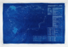 Chaney, Paul : Lizard Exit Plan Blueprint #1 Defence, cyanotype blueprint, 69.5 x 105 cms.