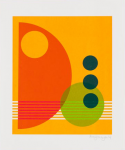Lanyon, Amy : Untitled 4, signed and dated 2014, screenprint, 27 x 39.2. Designed exclusively for Falmouth Art Gallery with funding from Arts Council England. Commission.
