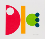 Lanyon, Amy : Untitled 5, signed and dated 2014, screenprint, 27 x 39.2. Designed exclusively for Falmouth Art Gallery with funding from Arts Council England. Commission.
