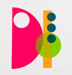 Lanyon, Amy : Untitled 7, signed and dated 2014, screenprint, 25 x 24 cms. Designed exclusively for Falmouth Art Gallery with funding from Arts Council England. Commission.