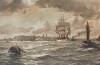 Hemy, Charles Napier RA RWS (1841-1917): Plymouth, publisher: Franz, Hanfstaengl, signed, lithographic facsimile, 47.5 x 66.6 cms.