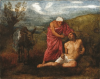 Tuke, Henry Scott, RA RWS (1858-1929): The Good Samaritan, signed and dated 1879, oil on canvas, 20.5 x 25.7 cms. RCPS Tuke Collection. Loan.